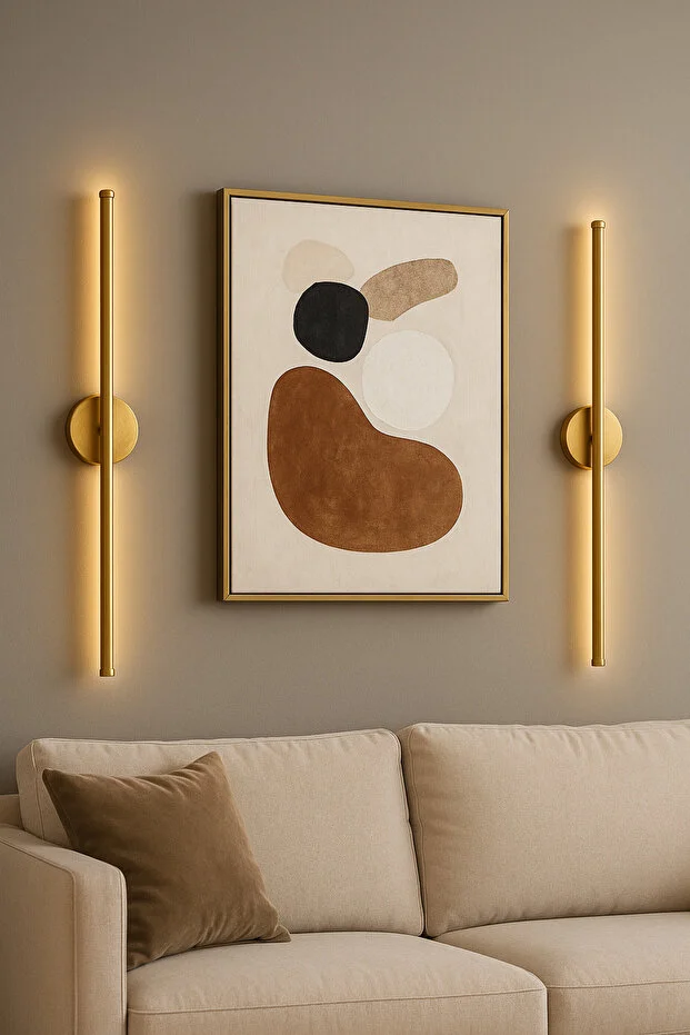 Modern Pilli Aplik Tak Çalıştır Kablosuz Ledli 70cm